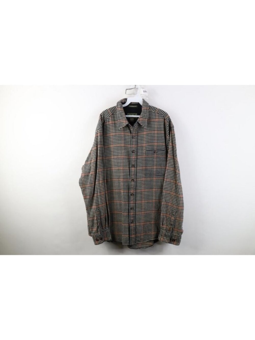 Vintage Eddie Bauer Mens Large Tall Wool Blend Heavyweight Flannel Button Shirt